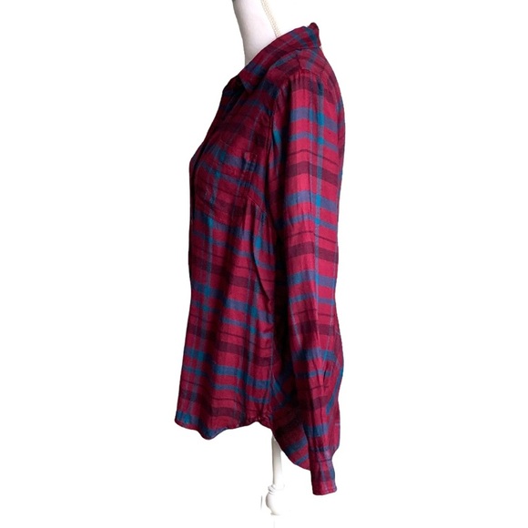 Lucky Brand Plaid Button Down Long Sleeve Shirt Size Small - Picture 4 of 17